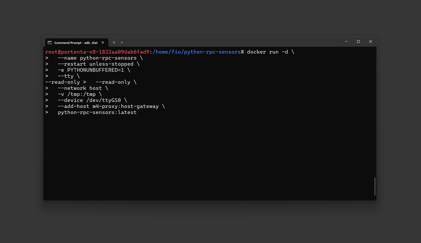 github - requestriya... Portenta X8 RPC Example