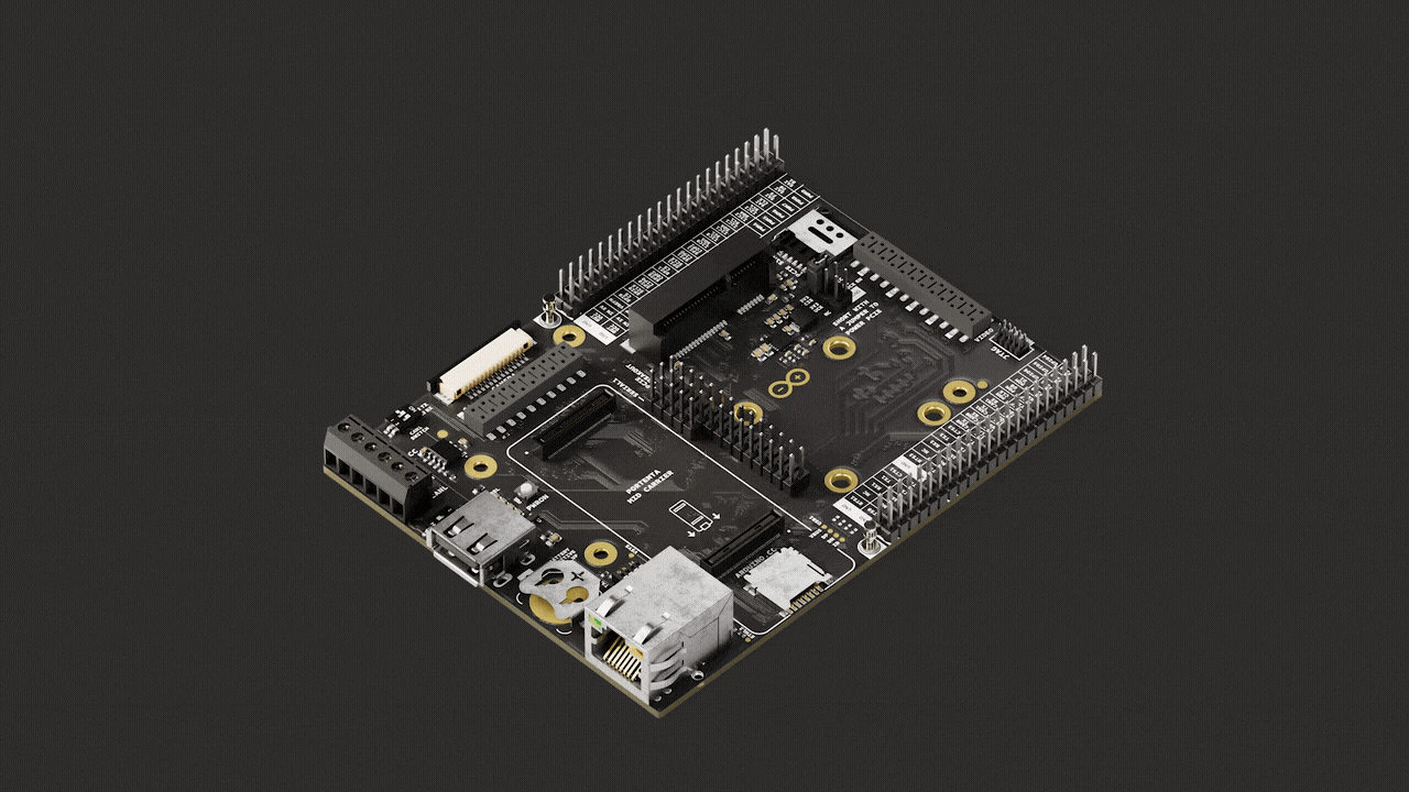 Arduino Portenta Mid Carrier ASX00055 - Scheda Di Espansione Per Portenta H7, I/O, Ethernet, CAN, Ideale Per IoT E Industria