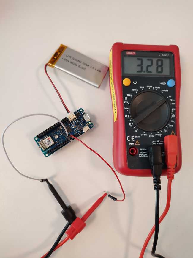 Measurement of VCC when LiPo battery is connected