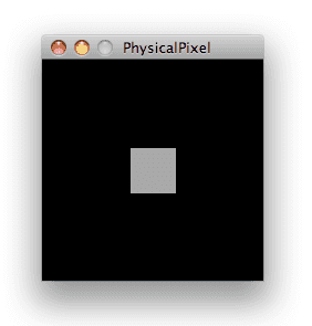 physicalPixel output