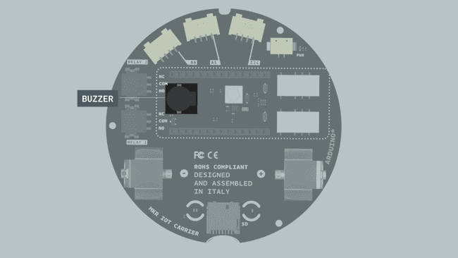 The buzzer on the MKR IoT Carrier