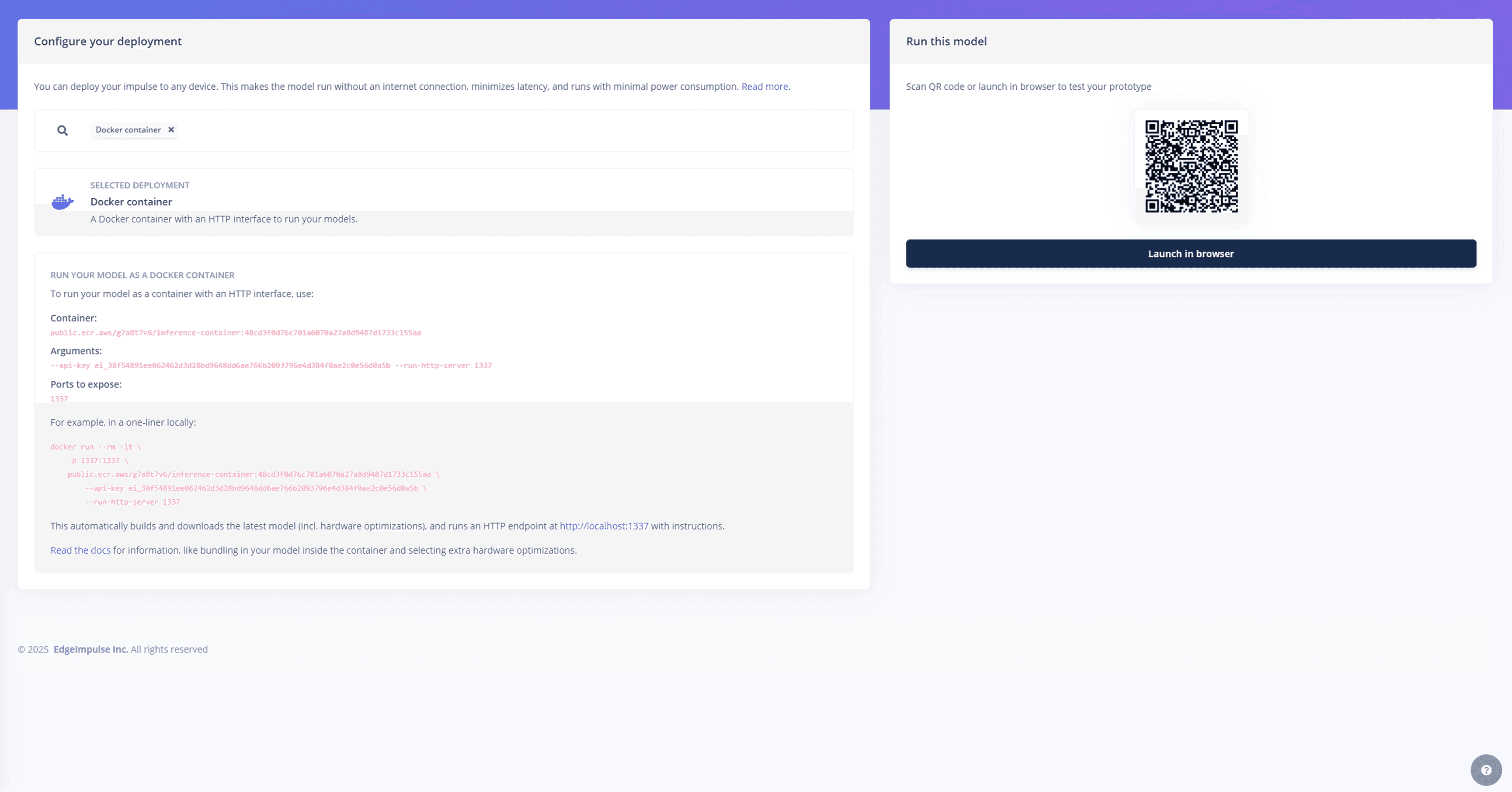 Deployment and Onboard Inference