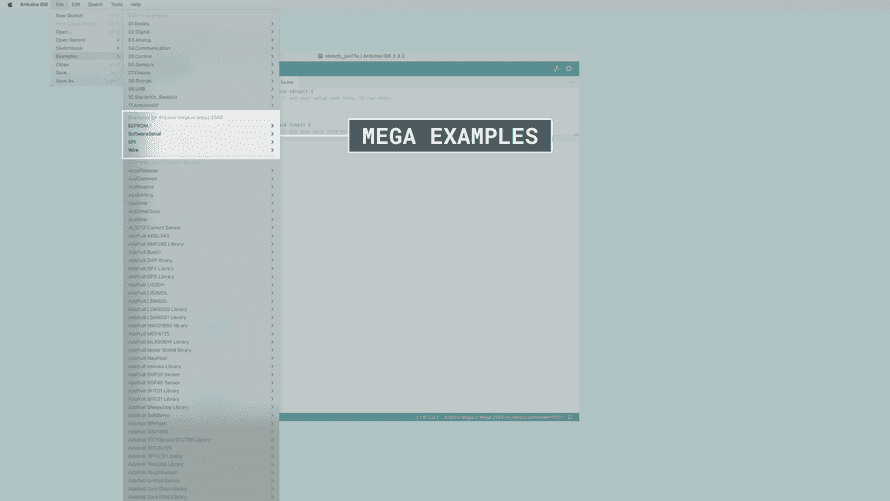 Mega 2560 Rev3 examples.