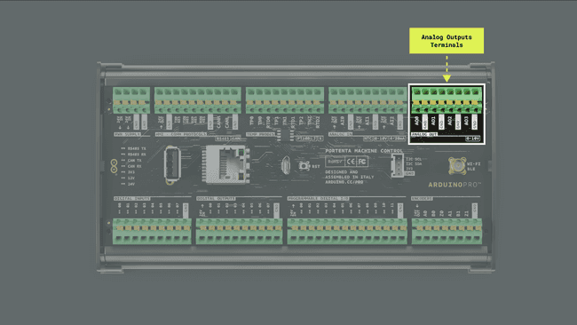 Portenta Machine Control analog output channels