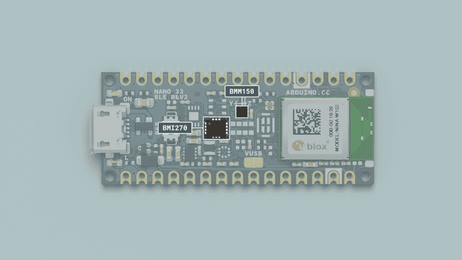 The IMU system on the Nano 33 BLE Rev2.