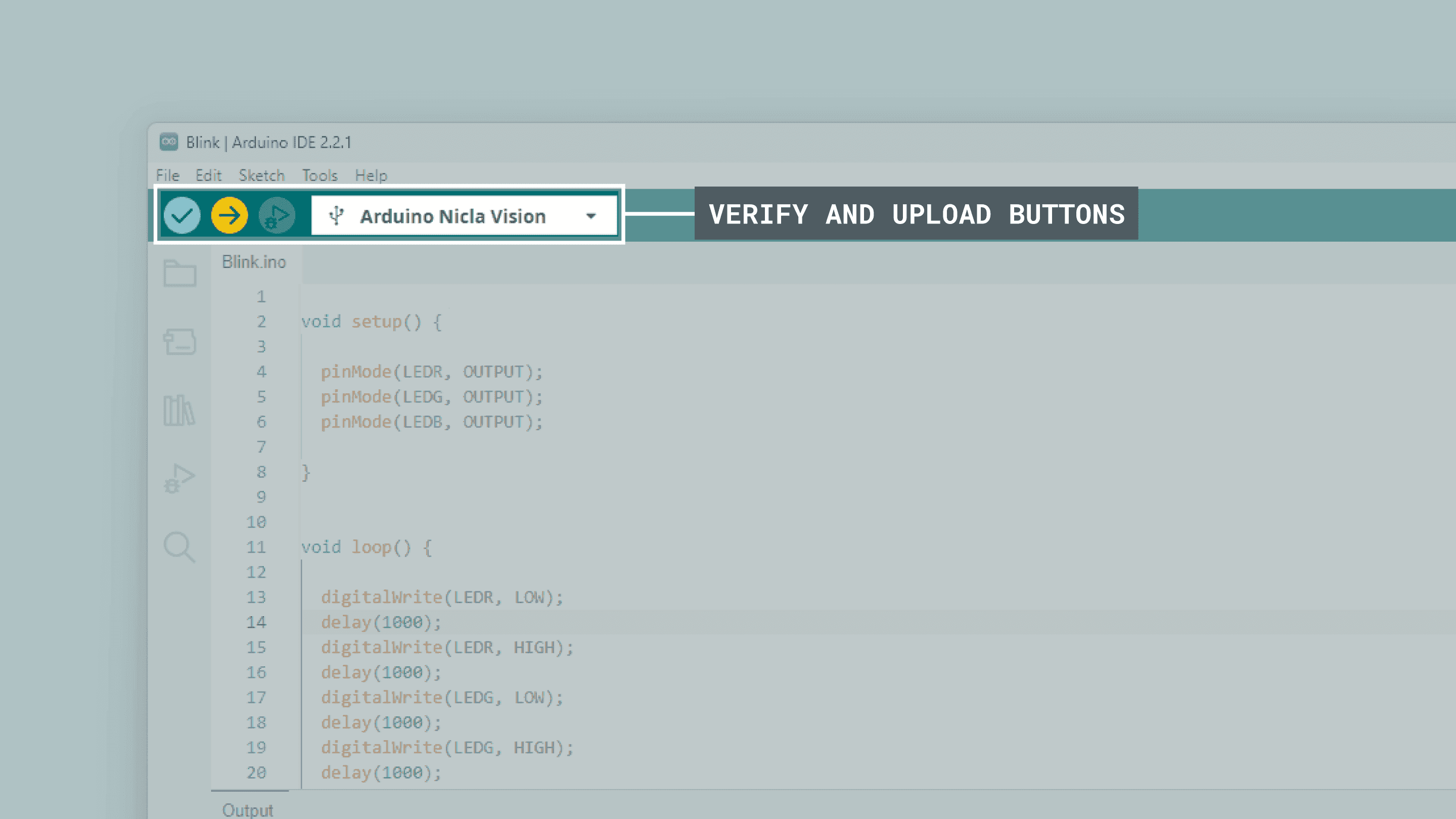 Arduino Vision Course Uploading a sketch to the Nicla Vision in the Arduino IDE