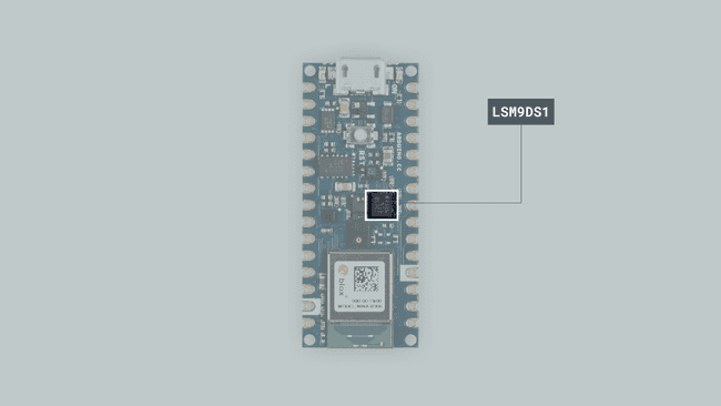 The LSM9DS1 sensor.