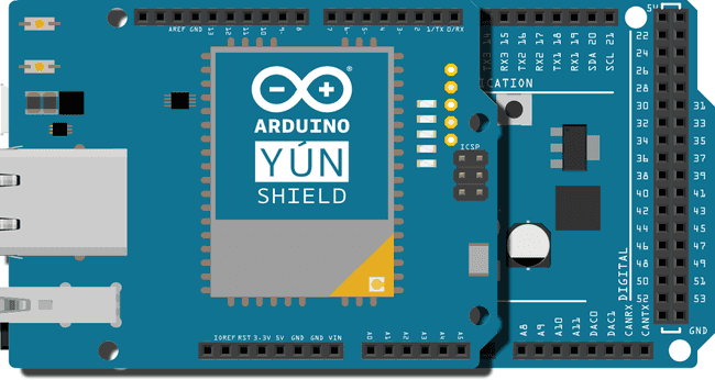 The Arduino Yún Shield.