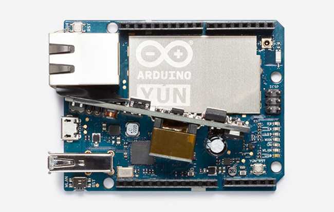 The Arduino Yún board with PoE