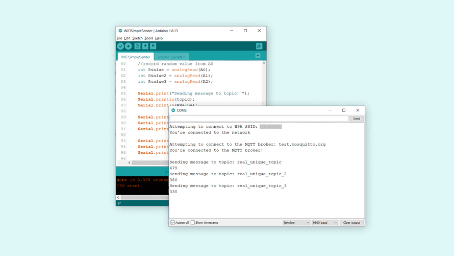 Sending Data over MQTT | Arduino Documentation