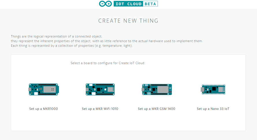 Figure 7: Create New Thing interface