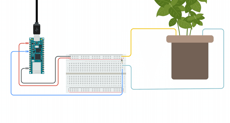 Plant Communicator with the Arduino IoT Bundle Circuit Diagram