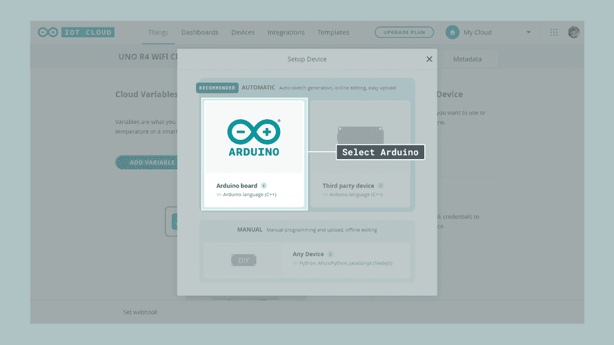 Select Arduino
