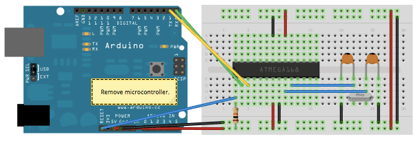 From Arduino to a Microcontroller on a Breadboard