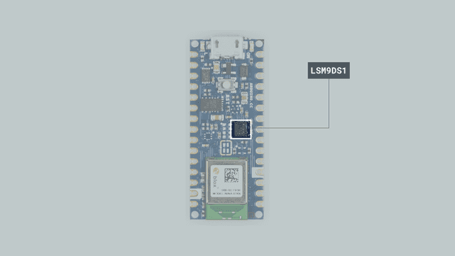 The LSM9DS1 sensor.