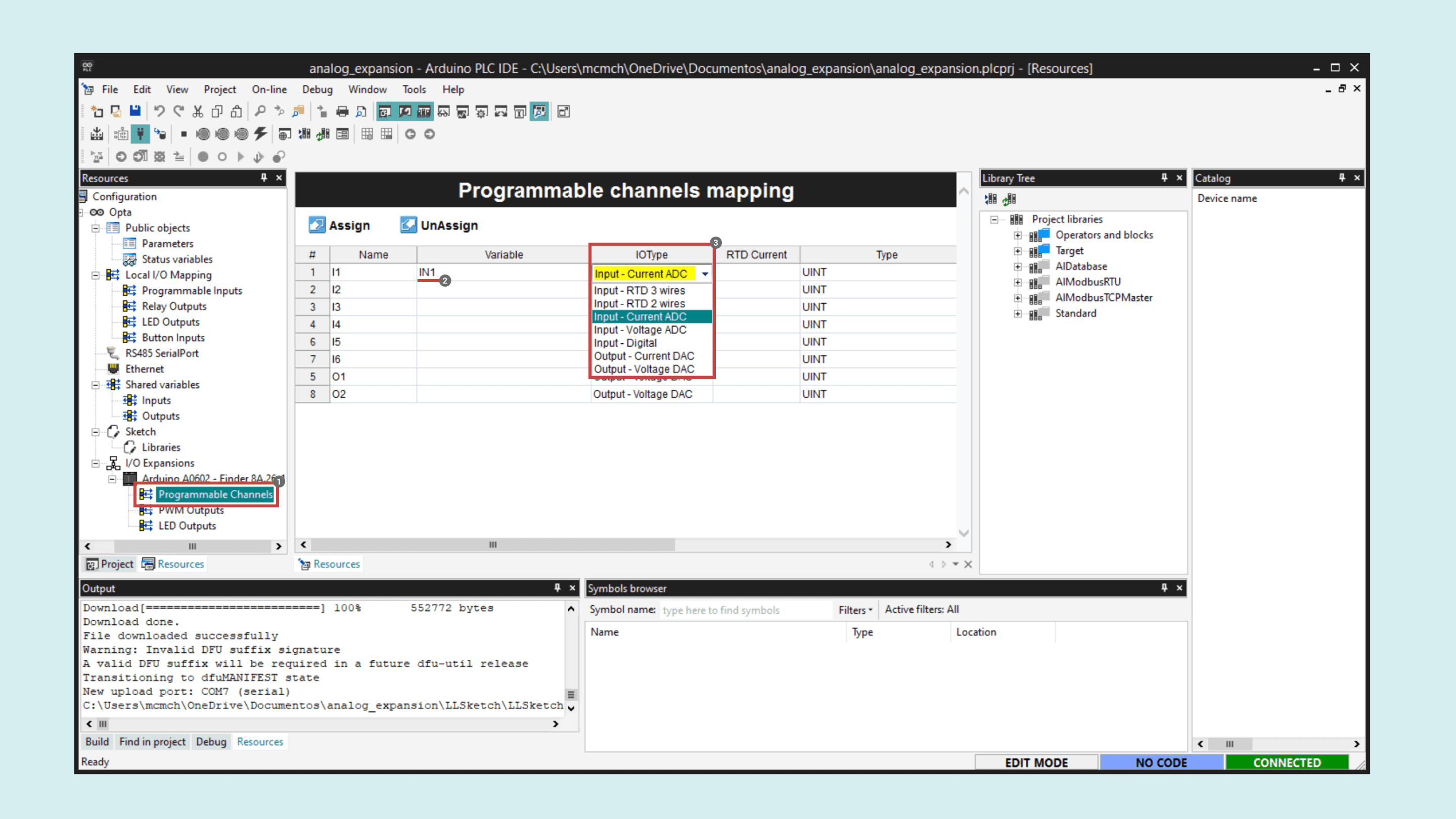 Current Input Configuration