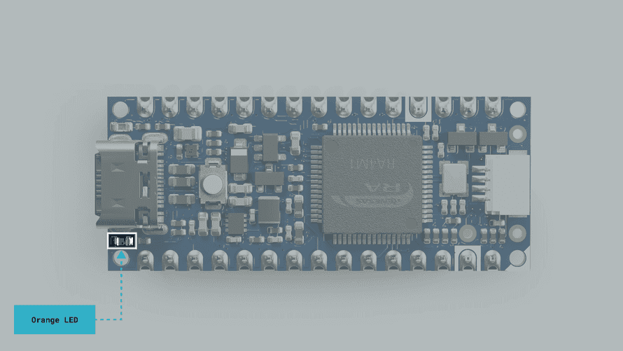 Nano R4ボードの内蔵ユーザーLED