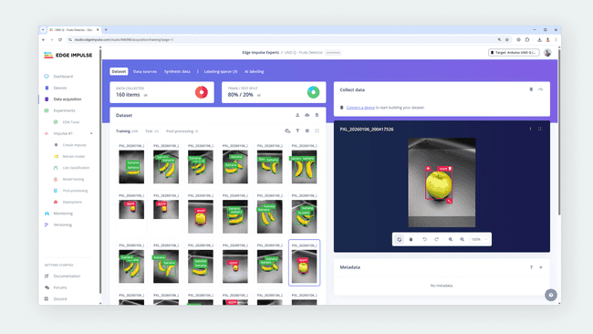 Apples and Bananas dataset