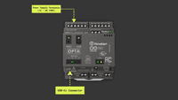 Different ways to power Opta™ devices