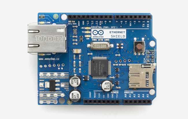 The Arduino Ethernet Shield without PoE