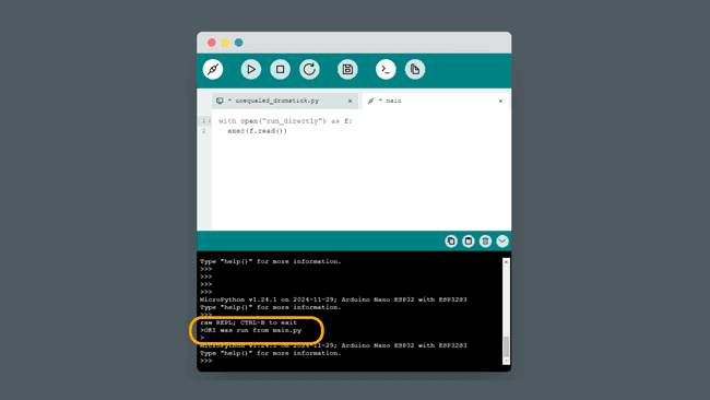 Executing a script directly.