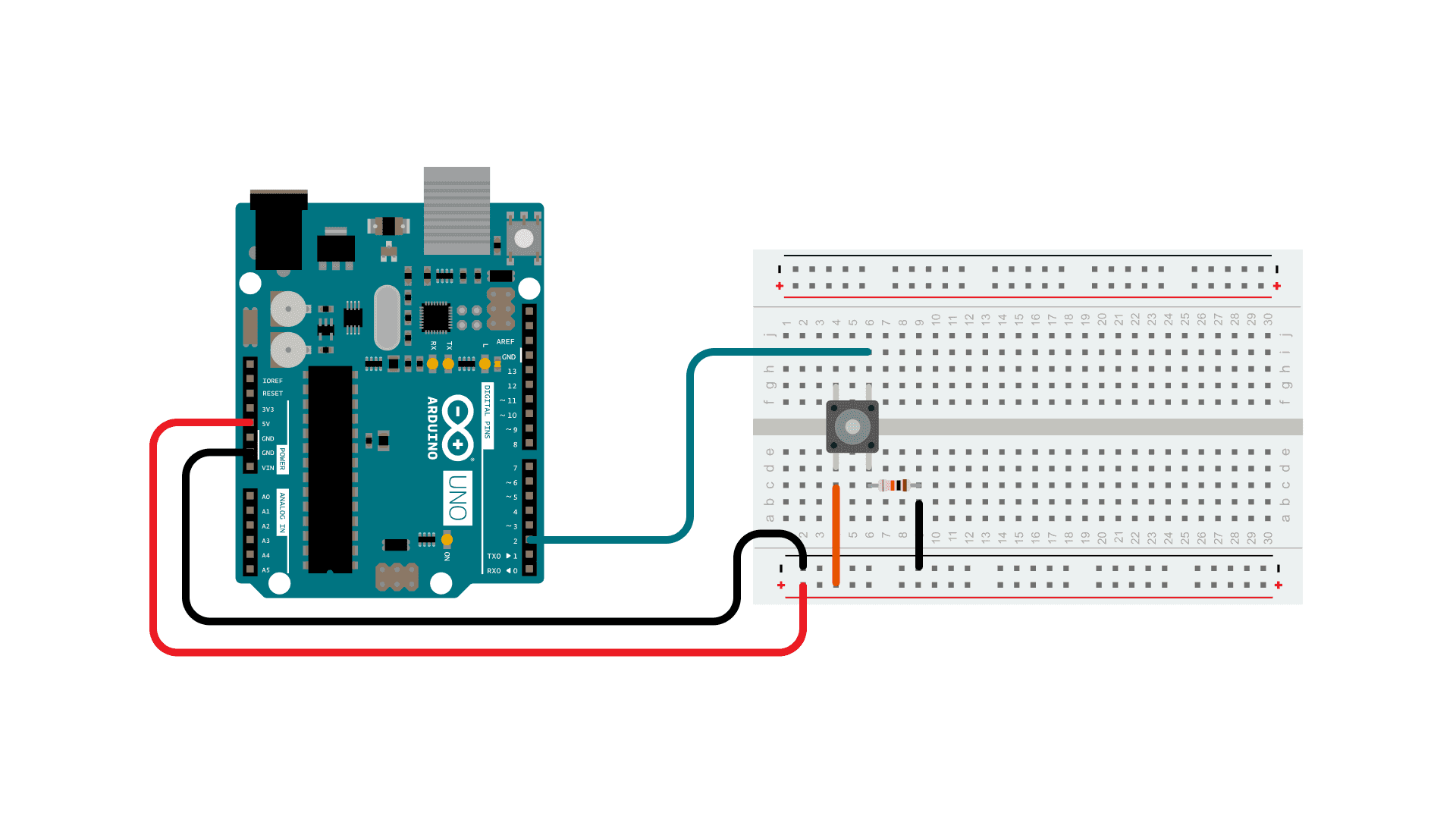 Arduino Tutorial for Beginners 4 - Setting Up the Circuit For Arduino Uno  With Breadboard 