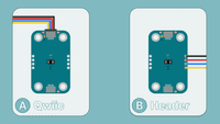 Modulino Wiring Options QWIIC(A - recommended) and Header(B)