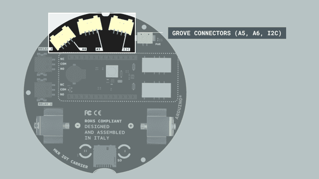 Grove connectors on the MKR IoT Carrier