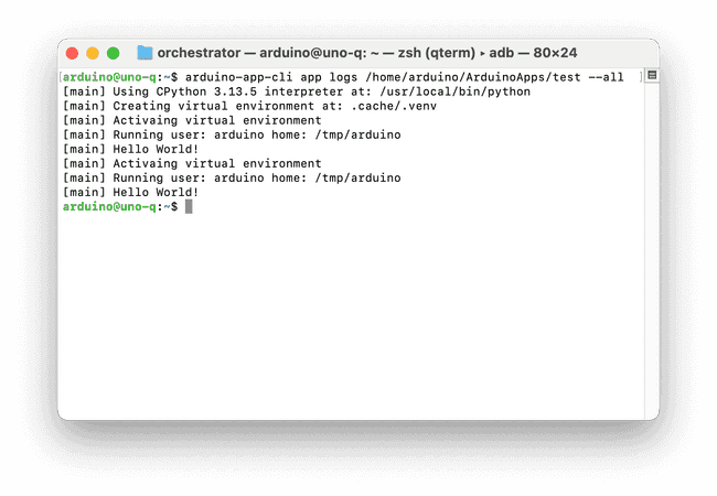 View the logs of an App.