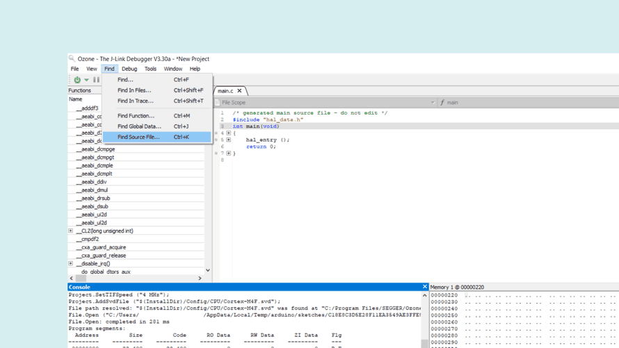Find source file in Ozone
