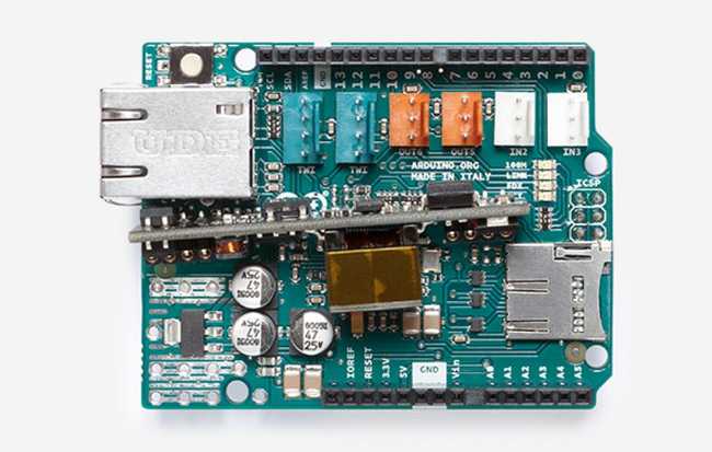 The Arduino Ethernet Shield 2 with PoE