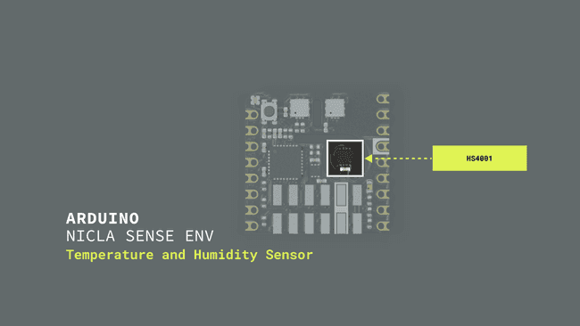 Scheda Arduino Nicla Sense ENV - Sensori Ambientali Per Temperatura, Umidità E Gas