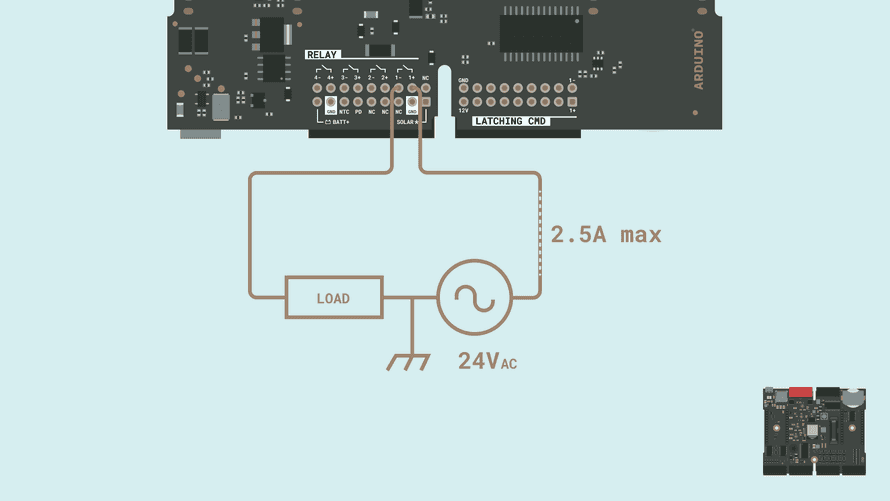 ac load wiring through channel 1 relay contact
