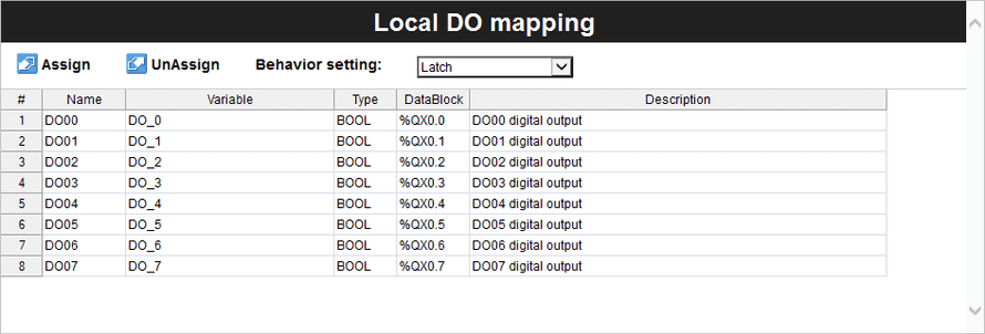 Arduino PLC IDE - Portenta Machine Control Client Digital Outputs Table