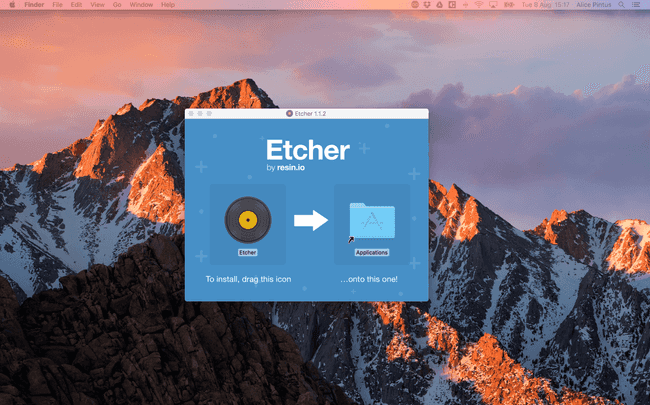 Etcher installation
