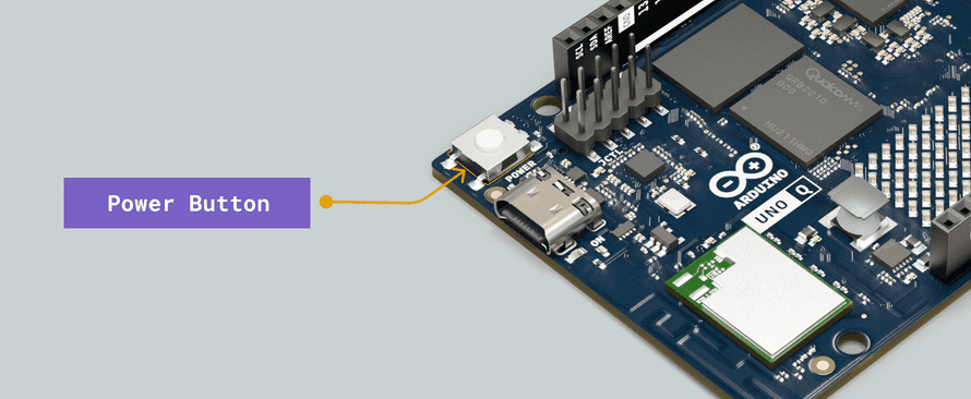 Power Button For Arduino Example ready to be uploaded