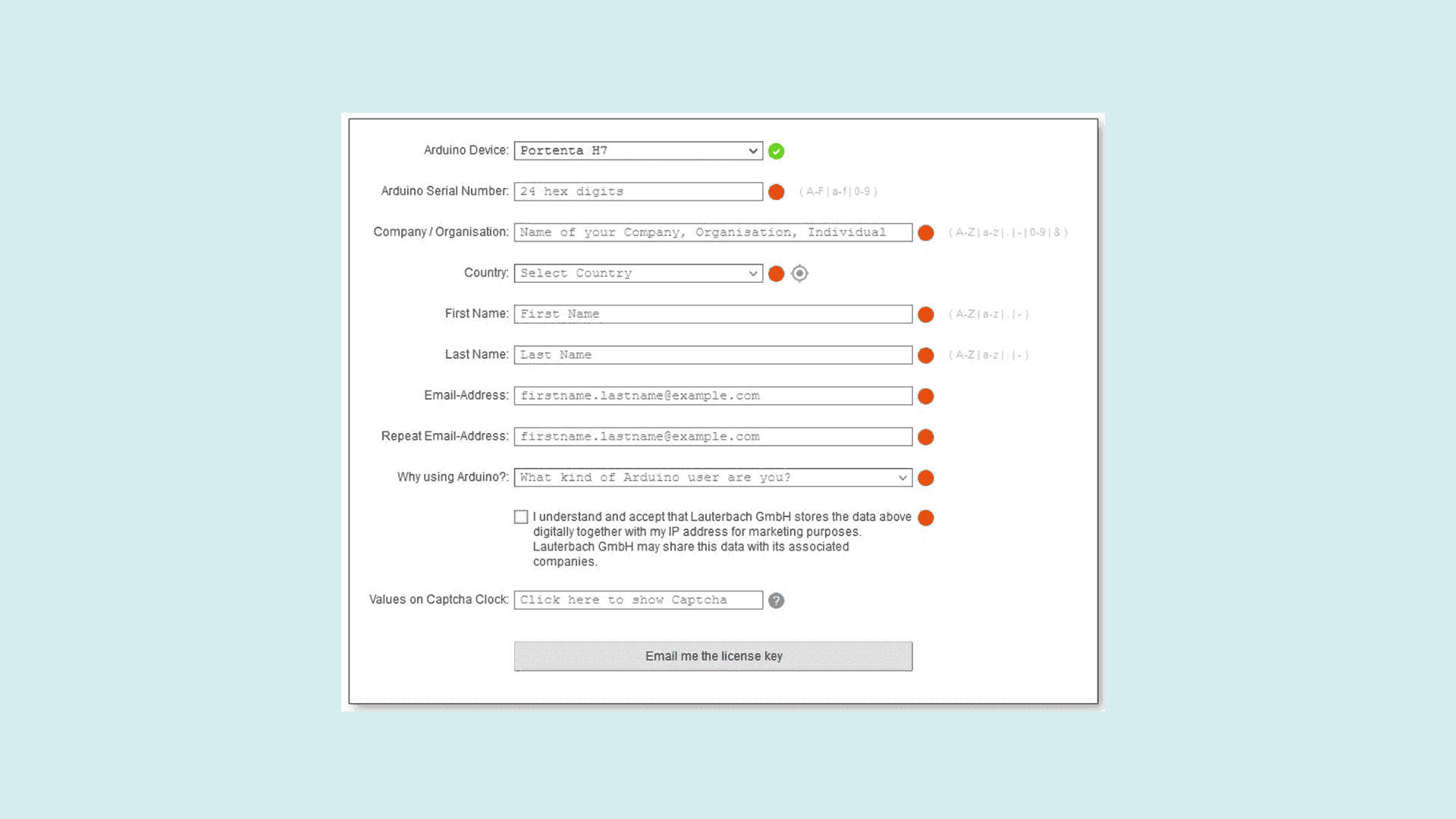Request a Debug License for Arduino board