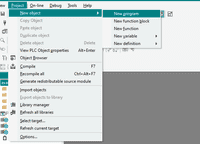 New program from Project's drop-down menu
