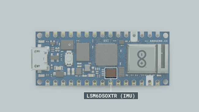The LSM6DSOXTR sensor.
