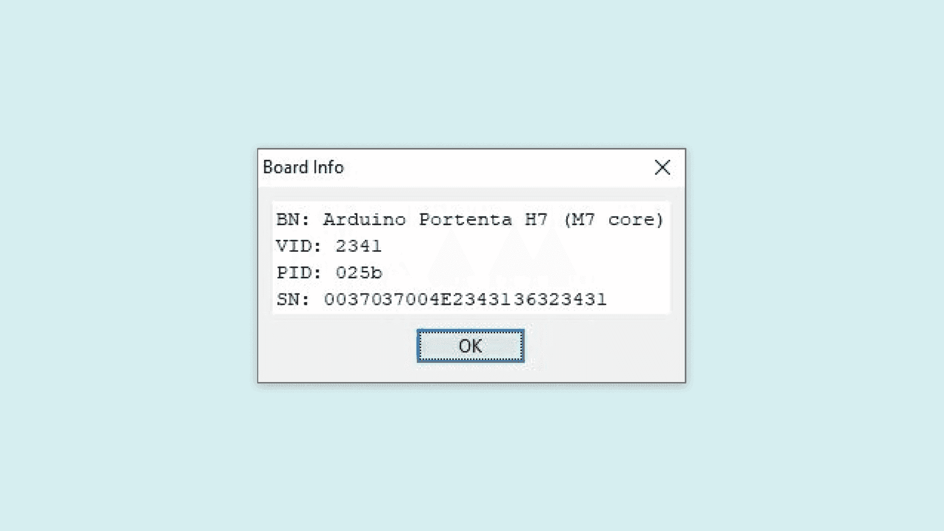 Your board's serial number can be displayed in the Arduino IDE using ...