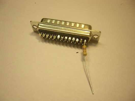 Soldered resistor