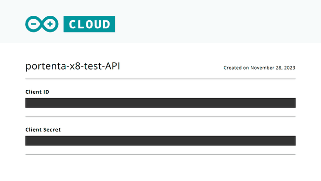 Arduino Cloud API Key PDF