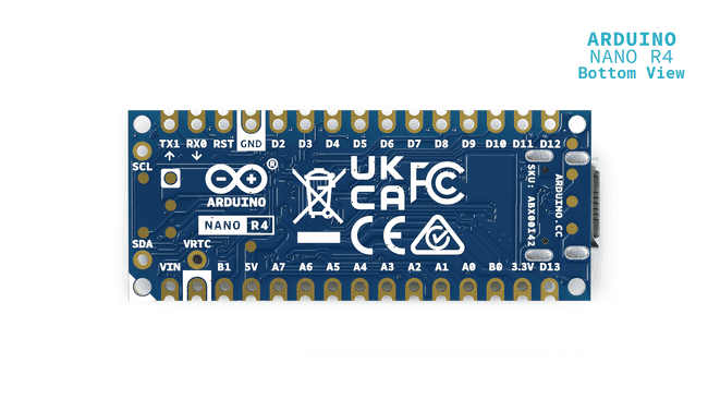 The Nano R4 main components (bottom view)