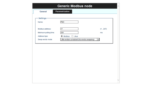 Generic Modbus Node Configuration
