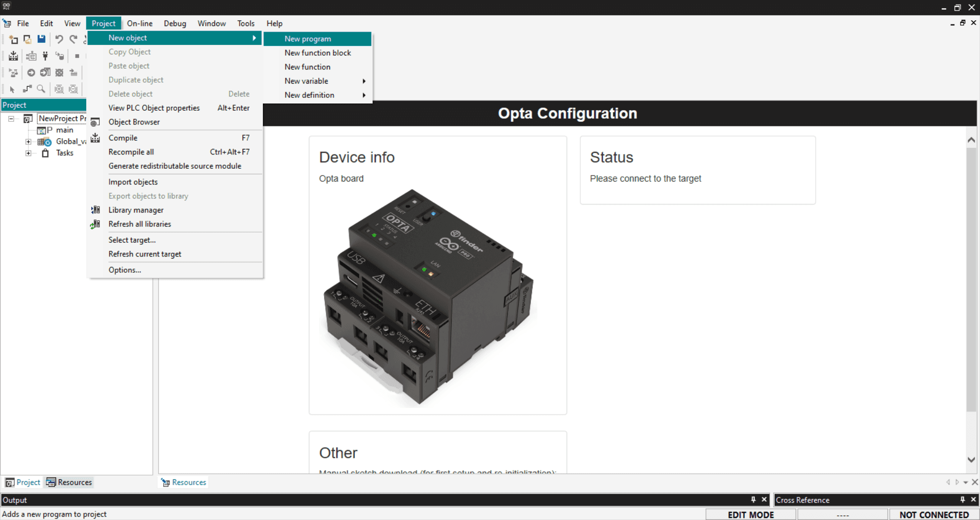 Arduino PLC IDE: Creating a New Ladder Diagram