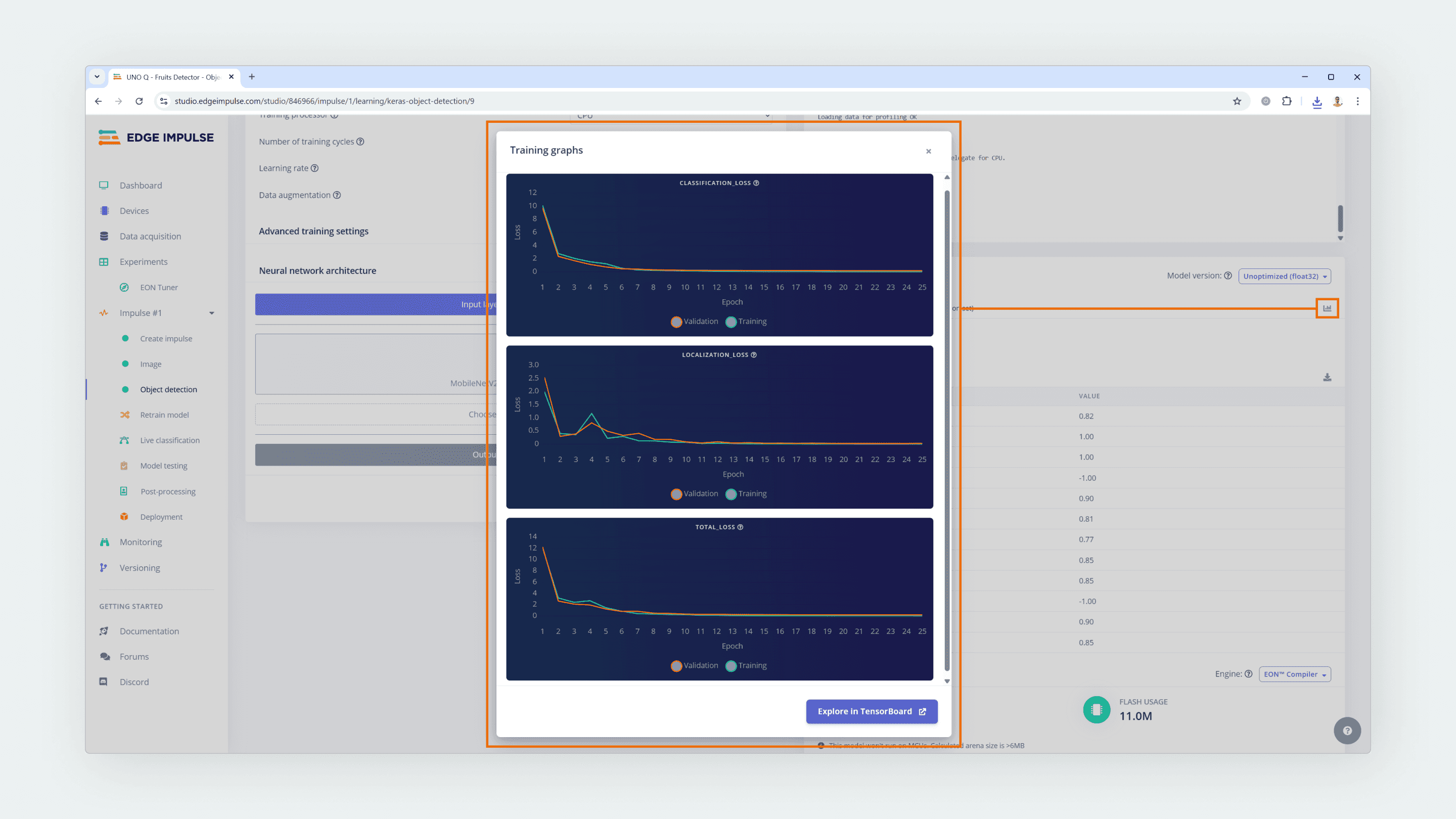Arduino Lab Algorithum Training graphs