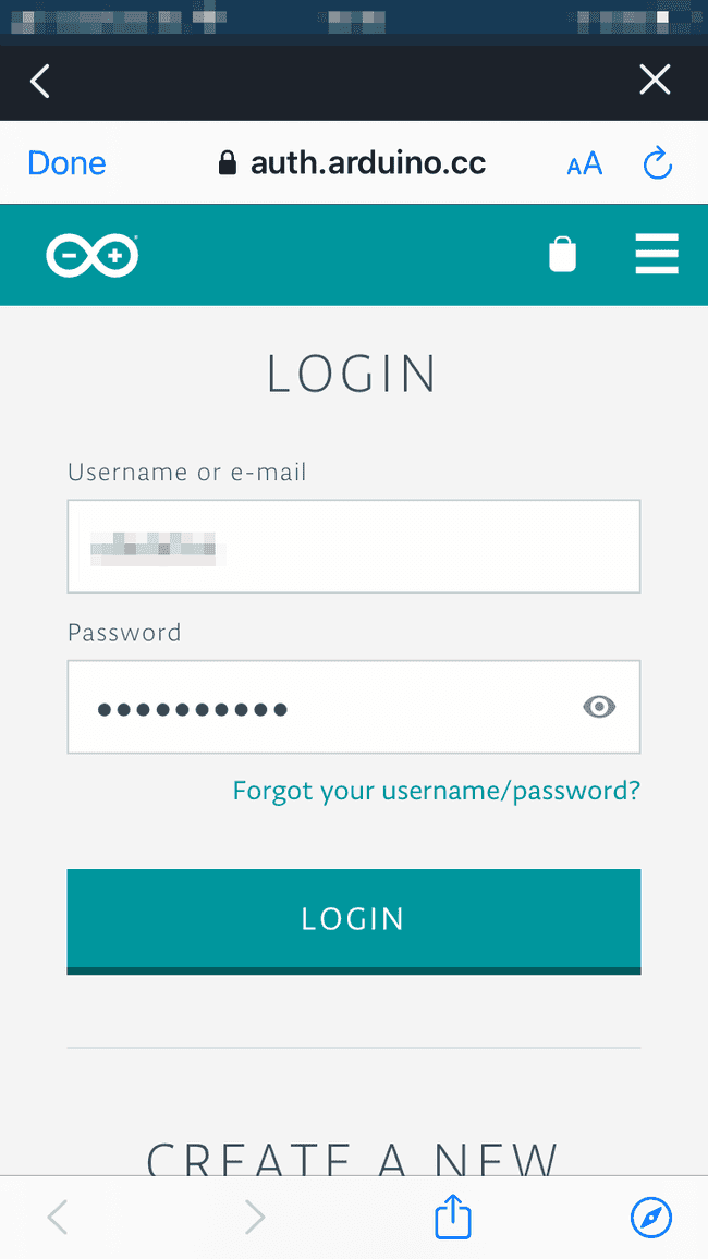 6/11: Let's login with our Arduino Create account credentials