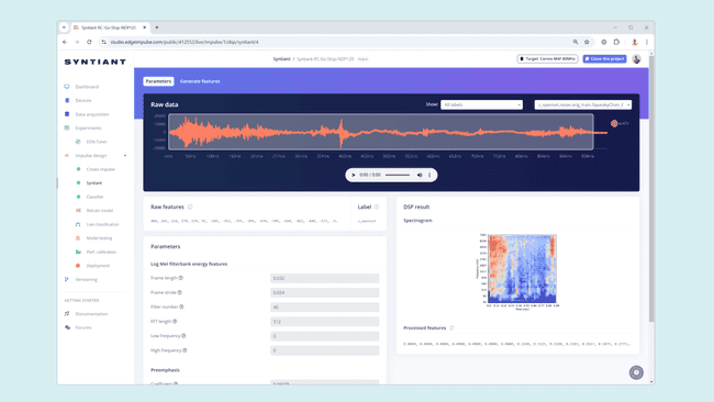 Edge Impulse Studio for ML and AI