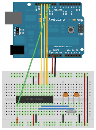 Arduino on breadboard bootloader