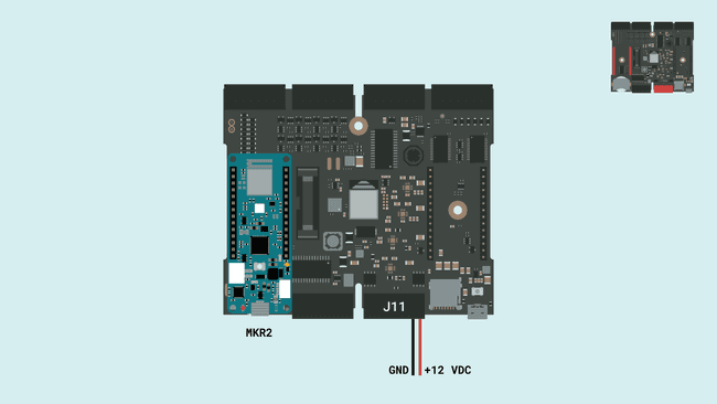 Connections for the UART example